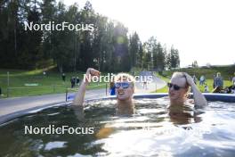 24.08.2024, Otepaeae, Estonia (EST): Kristo Siimer (EST), Otto Invenius (FIN), (l-r) - IBU Summer Biathlon World Championships, sprint women, Otepaeae (EST). www.nordicfocus.com. © Manzoni/NordicFocus. Every downloaded picture is fee-liable.