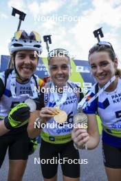 24.08.2024, Otepaeae, Estonia (EST): Lotte Lie (BEL), Tereza Vobornikova (CZE), Paulina Batovska Fialkova (SVK), (l-r) - IBU Summer Biathlon World Championships, sprint women, Otepaeae (EST). www.nordicfocus.com. © Manzoni/NordicFocus. Every downloaded picture is fee-liable.