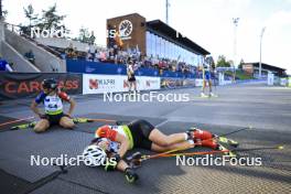 24.08.2024, Otepaeae, Estonia (EST): Maria Remenova (SVK), Lotte Lie (BEL), (l-r) - IBU Summer Biathlon World Championships, sprint women, Otepaeae (EST). www.nordicfocus.com. © Manzoni/NordicFocus. Every downloaded picture is fee-liable.