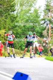 22.08.2024, Otepaeae, Estonia (EST): Kacper Brzoska (POL), Yegor Grebenchshikov (KAZ), (l-r) - IBU Summer Biathlon World Championships, super sprint junior men, Otepaeae (EST). www.nordicfocus.com. © Manzoni/NordicFocus. Every downloaded picture is fee-liable.