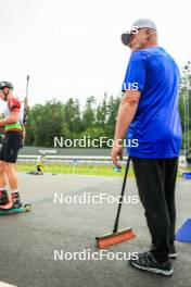 22.08.2024, Otepaeae, Estonia (EST): Event Feature: Shooting range crew - IBU Summer Biathlon World Championships, super sprint junior men, Otepaeae (EST). www.nordicfocus.com. © Manzoni/NordicFocus. Every downloaded picture is fee-liable.