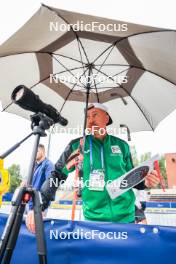 22.08.2024, Otepaeae, Estonia (EST): Event Feature: Bulgarian coach Robert Kabucov - IBU Summer Biathlon World Championships, super sprint junior men, Otepaeae (EST). www.nordicfocus.com. © Manzoni/NordicFocus. Every downloaded picture is fee-liable.