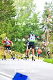 22.08.2024, Otepaeae, Estonia (EST): Kacper Brzoska (POL), Yegor Grebenchshikov (KAZ), (l-r) - IBU Summer Biathlon World Championships, super sprint junior men, Otepaeae (EST). www.nordicfocus.com. © Manzoni/NordicFocus. Every downloaded picture is fee-liable.