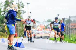 22.08.2024, Otepaeae, Estonia (EST): Vladimir Kocmanek (CZE), Serhii Suprun (UKR), (l-r) - IBU Summer Biathlon World Championships, super sprint junior men, Otepaeae (EST). www.nordicfocus.com. © Manzoni/NordicFocus. Every downloaded picture is fee-liable.