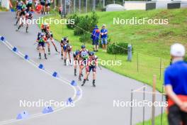 22.08.2024, Otepaeae, Estonia (EST): Haavard Tosterud (NOR), Sivert Gerhardsen (NOR), (l-r) - IBU Summer Biathlon World Championships, super sprint junior men, Otepaeae (EST). www.nordicfocus.com. © Manzoni/NordicFocus. Every downloaded picture is fee-liable.