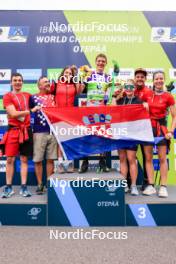 22.08.2024, Otepaeae, Estonia (EST): Matija Legovic (CRO) and Croatian team - IBU Summer Biathlon World Championships, super sprint junior men, Otepaeae (EST). www.nordicfocus.com. © Manzoni/NordicFocus. Every downloaded picture is fee-liable.