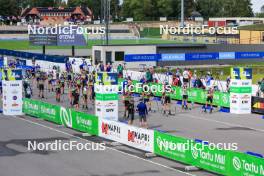 22.08.2024, Otepaeae, Estonia (EST): Event Feature: Overview of the starting line - IBU Summer Biathlon World Championships, super sprint junior men, Otepaeae (EST). www.nordicfocus.com. © Manzoni/NordicFocus. Every downloaded picture is fee-liable.