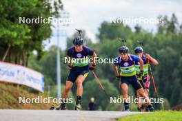 22.08.2024, Otepaeae, Estonia (EST): Bohdan Borkovskyi (UKR), Vitalii Mandzyn (UKR), (l-r) - IBU Summer Biathlon World Championships, super sprint junior men, Otepaeae (EST). www.nordicfocus.com. © Manzoni/NordicFocus. Every downloaded picture is fee-liable.