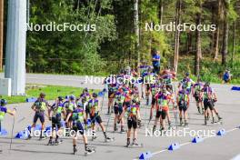 22.08.2024, Otepaeae, Estonia (EST): Event Feature: Athletes from the final after start - IBU Summer Biathlon World Championships, super sprint junior men, Otepaeae (EST). www.nordicfocus.com. © Manzoni/NordicFocus. Every downloaded picture is fee-liable.