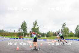 22.08.2024, Otepaeae, Estonia (EST): Michal Adamov (SVK), Yegor Grebenchshikov (KAZ), (l-r) - IBU Summer Biathlon World Championships, super sprint junior men, Otepaeae (EST). www.nordicfocus.com. © Manzoni/NordicFocus. Every downloaded picture is fee-liable.