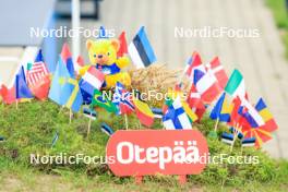 22.08.2024, Otepaeae, Estonia (EST): Event Feature: Nations flags - IBU Summer Biathlon World Championships, super sprint junior men, Otepaeae (EST). www.nordicfocus.com. © Manzoni/NordicFocus. Every downloaded picture is fee-liable.