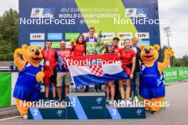 22.08.2024, Otepaeae, Estonia (EST): Matija Legovic (CRO) and Croatian team - IBU Summer Biathlon World Championships, super sprint junior men, Otepaeae (EST). www.nordicfocus.com. © Manzoni/NordicFocus. Every downloaded picture is fee-liable.