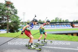 22.08.2024, Otepaeae, Estonia (EST): Enia Kalnina (LAT), Viktorija Augulyte (LTU), (l-r) - IBU Summer Biathlon World Championships, super sprint junior women, Otepaeae (EST). www.nordicfocus.com. © Manzoni/NordicFocus. Every downloaded picture is fee-liable.