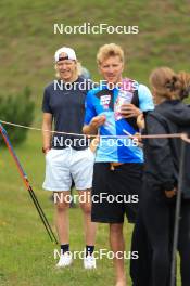 22.08.2024, Otepaeae, Estonia (EST): Otto Invenius (FIN), Kristo Siimer (EST), (l-r) - IBU Summer Biathlon World Championships, super sprint junior women, Otepaeae (EST). www.nordicfocus.com. © Manzoni/NordicFocus. Every downloaded picture is fee-liable.