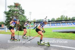 22.08.2024, Otepaeae, Estonia (EST): Heda Mikolasova (CZE), Adelina Rimbeu (ROU), Lora Hristova (BUL), (l-r) - IBU Summer Biathlon World Championships, super sprint junior women, Otepaeae (EST). www.nordicfocus.com. © Manzoni/NordicFocus. Every downloaded picture is fee-liable.