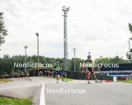 22.08.2024, Otepaeae, Estonia (EST): Ann Kristin Aaland (NOR), Ragna Fodstad (NOR), (l-r) - IBU Summer Biathlon World Championships, super sprint junior women, Otepaeae (EST). www.nordicfocus.com. © Manzoni/NordicFocus. Every downloaded picture is fee-liable.