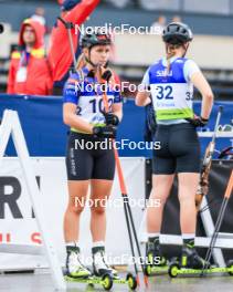 22.08.2024, Otepaeae, Estonia (EST): Veronika Michalechova (SVK), Milana Geneva (KAZ), (l-r) - IBU Summer Biathlon World Championships, super sprint junior women, Otepaeae (EST). www.nordicfocus.com. © Manzoni/NordicFocus. Every downloaded picture is fee-liable.