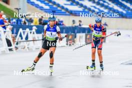 22.08.2024, Otepaeae, Estonia (EST): Valentina Dimitrova (BUL), Agathe Brathagen (NOR), (l-r) - IBU Summer Biathlon World Championships, super sprint junior women, Otepaeae (EST). www.nordicfocus.com. © Manzoni/NordicFocus. Every downloaded picture is fee-liable.