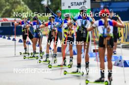 22.08.2024, Otepaeae, Estonia (EST): Event Feature:, Kristjan Oja (EST), Race Director IBU Cup starts the race - IBU Summer Biathlon World Championships, super sprint junior women, Otepaeae (EST). www.nordicfocus.com. © Manzoni/NordicFocus. Every downloaded picture is fee-liable.