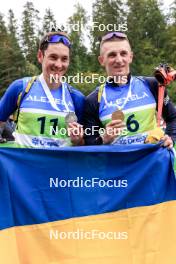 23.08.2024, Otepaeae, Estonia (EST): Artem Tyshchenko (UKR), Dmytro Pidruchnyi (UKR), (l-r) - IBU Summer Biathlon World Championships, super sprint men, Otepaeae (EST). www.nordicfocus.com. © Manzoni/NordicFocus. Every downloaded picture is fee-liable.