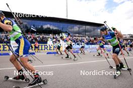 23.08.2024, Otepaeae, Estonia (EST): Alfred Eriksson (SWE), Dmytro Pidruchnyi (UKR), (l-r) - IBU Summer Biathlon World Championships, super sprint men, Otepaeae (EST). www.nordicfocus.com. © Manzoni/NordicFocus. Every downloaded picture is fee-liable.