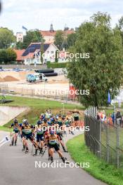 23.08.2024, Otepaeae, Estonia (EST): Vadim Kurales (KAZ), Emilien Claude (FRA), Dmytro Pidruchnyi (UKR), Jakub Stvrtecky (CZE), Rene Zahkna (EST), (l-r) - IBU Summer Biathlon World Championships, super sprint men, Otepaeae (EST). www.nordicfocus.com. © Manzoni/NordicFocus. Every downloaded picture is fee-liable.