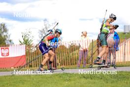 23.08.2024, Otepaeae, Estonia (EST): Kresimir Crnkovic (CRO), Vytautas Strolia (LTU), (l-r) - IBU Summer Biathlon World Championships, super sprint men, Otepaeae (EST). www.nordicfocus.com. © Manzoni/NordicFocus. Every downloaded picture is fee-liable.