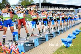 23.08.2024, Otepaeae, Estonia (EST): Cornel Puchianu (ROU), Andrejs Rastorgujevs (LAT), (l-r) - IBU Summer Biathlon World Championships, super sprint men, Otepaeae (EST). www.nordicfocus.com. © Manzoni/NordicFocus. Every downloaded picture is fee-liable.