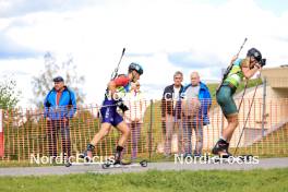 23.08.2024, Otepaeae, Estonia (EST): Kresimir Crnkovic (CRO), Vytautas Strolia (LTU), (l-r) - IBU Summer Biathlon World Championships, super sprint men, Otepaeae (EST). www.nordicfocus.com. © Manzoni/NordicFocus. Every downloaded picture is fee-liable.