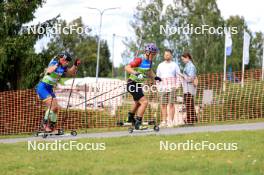 23.08.2024, Otepaeae, Estonia (EST): Dmitrii Shamaev (ROU), Jakub Stvrtecky (CZE), (l-r) - IBU Summer Biathlon World Championships, super sprint men, Otepaeae (EST). www.nordicfocus.com. © Manzoni/NordicFocus. Every downloaded picture is fee-liable.