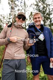 23.08.2024, Otepaeae, Estonia (EST): Emilien Claude (FRA), Florent Claude (BEL), (l-r) - IBU Summer Biathlon World Championships, super sprint men, Otepaeae (EST). www.nordicfocus.com. © Manzoni/NordicFocus. Every downloaded picture is fee-liable.