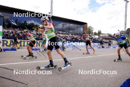 23.08.2024, Otepaeae, Estonia (EST): Wojciech Skorusa (POL), Thierry Langer (BEL), Jonas Marecek (CZE), Jaakko Ranta (FIN), (l-r) - IBU Summer Biathlon World Championships, super sprint men, Otepaeae (EST). www.nordicfocus.com. © Manzoni/NordicFocus. Every downloaded picture is fee-liable.