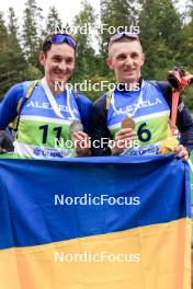 23.08.2024, Otepaeae, Estonia (EST): Artem Tyshchenko (UKR), Dmytro Pidruchnyi (UKR), (l-r) - IBU Summer Biathlon World Championships, super sprint men, Otepaeae (EST). www.nordicfocus.com. © Manzoni/NordicFocus. Every downloaded picture is fee-liable.