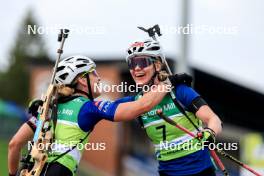 23.08.2024, Otepaeae, Estonia (EST): Paulina Batovska Fialkova (SVK), Suvi Minkkinen (FIN), (l-r) - IBU Summer Biathlon World Championships, super sprint women, Otepaeae (EST). www.nordicfocus.com. © Manzoni/NordicFocus. Every downloaded picture is fee-liable.