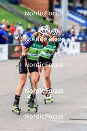 23.08.2024, Otepaeae, Estonia (EST): Paulina Batovska Fialkova (SVK), Milena Todorova (BUL), (l-r) - IBU Summer Biathlon World Championships, super sprint women, Otepaeae (EST). www.nordicfocus.com. © Manzoni/NordicFocus. Every downloaded picture is fee-liable.