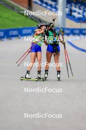 23.08.2024, Otepaeae, Estonia (EST): Andreea Mezdrea (ROU), Eniko Onodi (ROU), (l-r) - IBU Summer Biathlon World Championships, super sprint women, Otepaeae (EST). www.nordicfocus.com. © Manzoni/NordicFocus. Every downloaded picture is fee-liable.