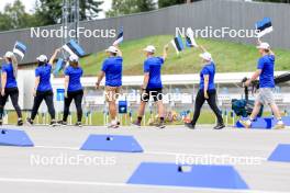 23.08.2024, Otepaeae, Estonia (EST): Estonian flags parade Event Feature: - IBU Summer Biathlon World Championships, super sprint women, Otepaeae (EST). www.nordicfocus.com. © Manzoni/NordicFocus. Every downloaded picture is fee-liable.