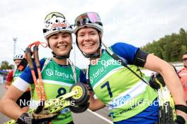 23.08.2024, Otepaeae, Estonia (EST): Noora Kaisa Keranen (FIN), Suvi Minkkinen (FIN), (l-r) - IBU Summer Biathlon World Championships, super sprint women, Otepaeae (EST). www.nordicfocus.com. © Manzoni/NordicFocus. Every downloaded picture is fee-liable.