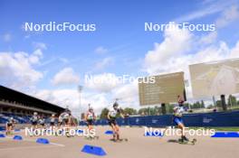 23.08.2024, Otepaeae, Estonia (EST): Regina Ermits (EST), Joanna Jakiela (POL), Tuuli Tomingas (EST), Anastasia Tolmacheva (ROU), (l-r) - IBU Summer Biathlon World Championships, super sprint women, Otepaeae (EST). www.nordicfocus.com. © Manzoni/NordicFocus. Every downloaded picture is fee-liable.