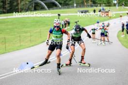 23.08.2024, Otepaeae, Estonia (EST): Paulina Batovska Fialkova (SVK), Tuuli Tomingas (EST), (l-r) - IBU Summer Biathlon World Championships, super sprint women, Otepaeae (EST). www.nordicfocus.com. © Manzoni/NordicFocus. Every downloaded picture is fee-liable.