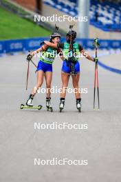 23.08.2024, Otepaeae, Estonia (EST): Andreea Mezdrea (ROU), Eniko Onodi (ROU), (l-r) - IBU Summer Biathlon World Championships, super sprint women, Otepaeae (EST). www.nordicfocus.com. © Manzoni/NordicFocus. Every downloaded picture is fee-liable.