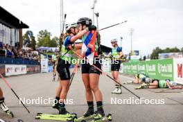 23.08.2024, Otepaeae, Estonia (EST): Paulina Batovska Fialkova (SVK), Anna Maka (POL), (l-r) - IBU Summer Biathlon World Championships, super sprint women, Otepaeae (EST). www.nordicfocus.com. © Manzoni/NordicFocus. Every downloaded picture is fee-liable.