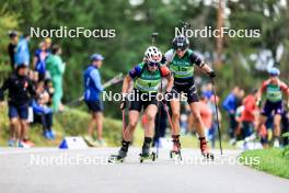 23.08.2024, Otepaeae, Estonia (EST): Paulina Batovska Fialkova (SVK), Tuuli Tomingas (EST), (l-r) - IBU Summer Biathlon World Championships, super sprint women, Otepaeae (EST). www.nordicfocus.com. © Manzoni/NordicFocus. Every downloaded picture is fee-liable.