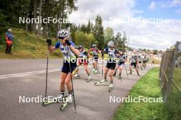 23.08.2024, Otepaeae, Estonia (EST): Khrystyna Dmytrenko (UKR), Sanita Bulina (LAT), Anika Kozica (CRO), Suvi Minkkinen (FIN), (l-r) - IBU Summer Biathlon World Championships, super sprint women, Otepaeae (EST). www.nordicfocus.com. © Manzoni/NordicFocus. Every downloaded picture is fee-liable.