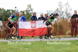 23.08.2024, Otepaeae, Estonia (EST): Venla Lehtonen (FIN), Milena Todorova (BUL), (l-r) - IBU Summer Biathlon World Championships, super sprint women, Otepaeae (EST). www.nordicfocus.com. © Manzoni/NordicFocus. Every downloaded picture is fee-liable.