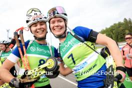 23.08.2024, Otepaeae, Estonia (EST): Noora Kaisa Keranen (FIN), Suvi Minkkinen (FIN), (l-r) - IBU Summer Biathlon World Championships, super sprint women, Otepaeae (EST). www.nordicfocus.com. © Manzoni/NordicFocus. Every downloaded picture is fee-liable.