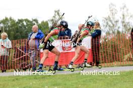 23.08.2024, Otepaeae, Estonia (EST): Kamila Zuk (POL), Natalia Sidorowicz (POL), (l-r) - IBU Summer Biathlon World Championships, super sprint women, Otepaeae (EST). www.nordicfocus.com. © Manzoni/NordicFocus. Every downloaded picture is fee-liable.