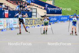 23.08.2024, Otepaeae, Estonia (EST): Susan Kuelm (EST), Judita Traubaite (LTU), Annie Lind (SWE), (l-r) - IBU Summer Biathlon World Championships, super sprint women, Otepaeae (EST). www.nordicfocus.com. © Manzoni/NordicFocus. Every downloaded picture is fee-liable.