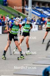 23.08.2024, Otepaeae, Estonia (EST): Paulina Batovska Fialkova (SVK), Milena Todorova (BUL), (l-r) - IBU Summer Biathlon World Championships, super sprint women, Otepaeae (EST). www.nordicfocus.com. © Manzoni/NordicFocus. Every downloaded picture is fee-liable.