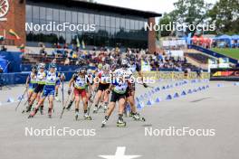 23.08.2024, Otepaeae, Estonia (EST): Annie Lind (SWE), Baiba Bendika (LAT), Kristyna Otcovska (CZE), Paulina Batovska Fialkova (SVK), (l-r) - IBU Summer Biathlon World Championships, super sprint women, Otepaeae (EST). www.nordicfocus.com. © Manzoni/NordicFocus. Every downloaded picture is fee-liable.